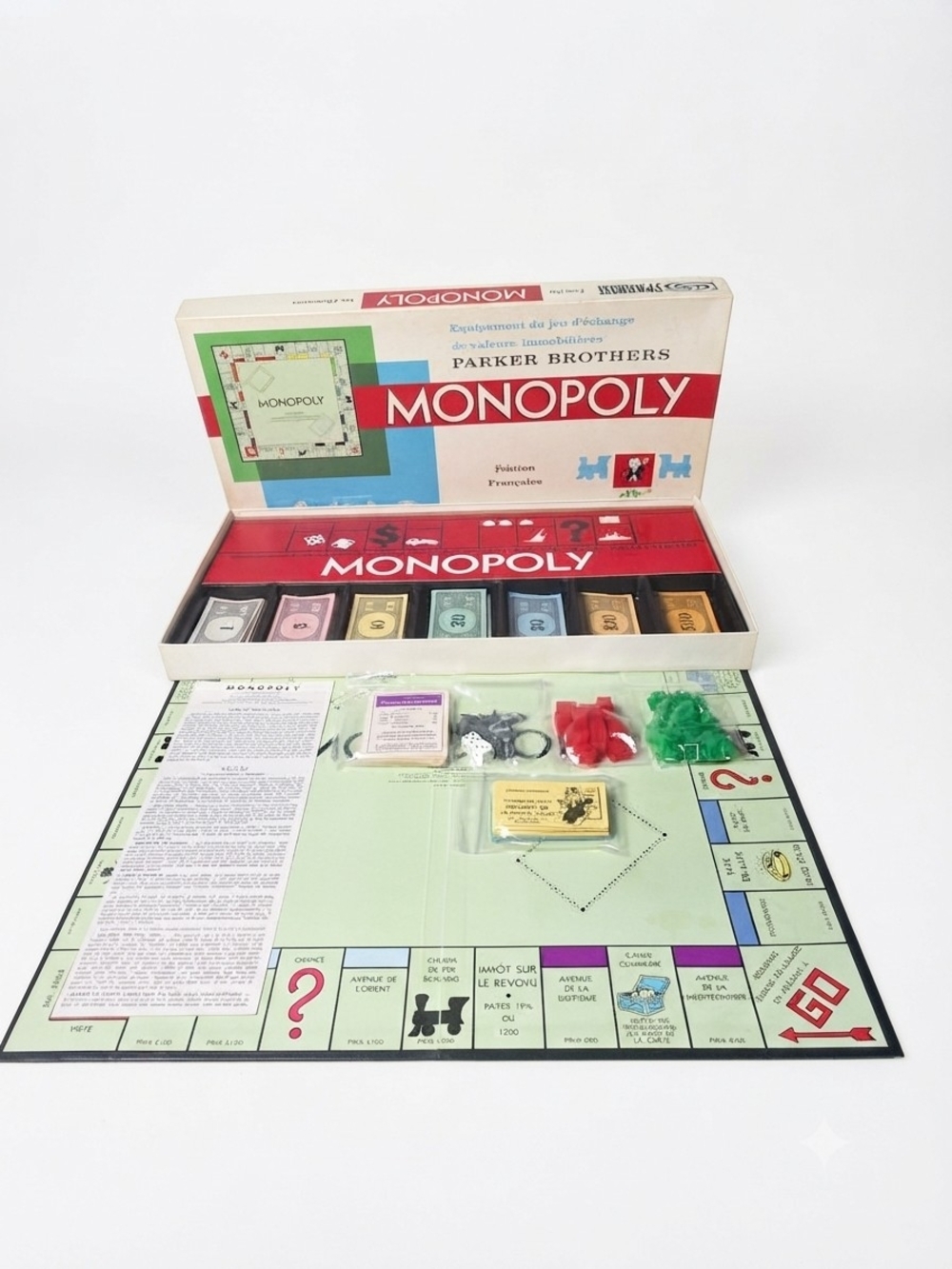 Vintage 1960s French Canadian Monopoly Board Game Parker Brothers Complete